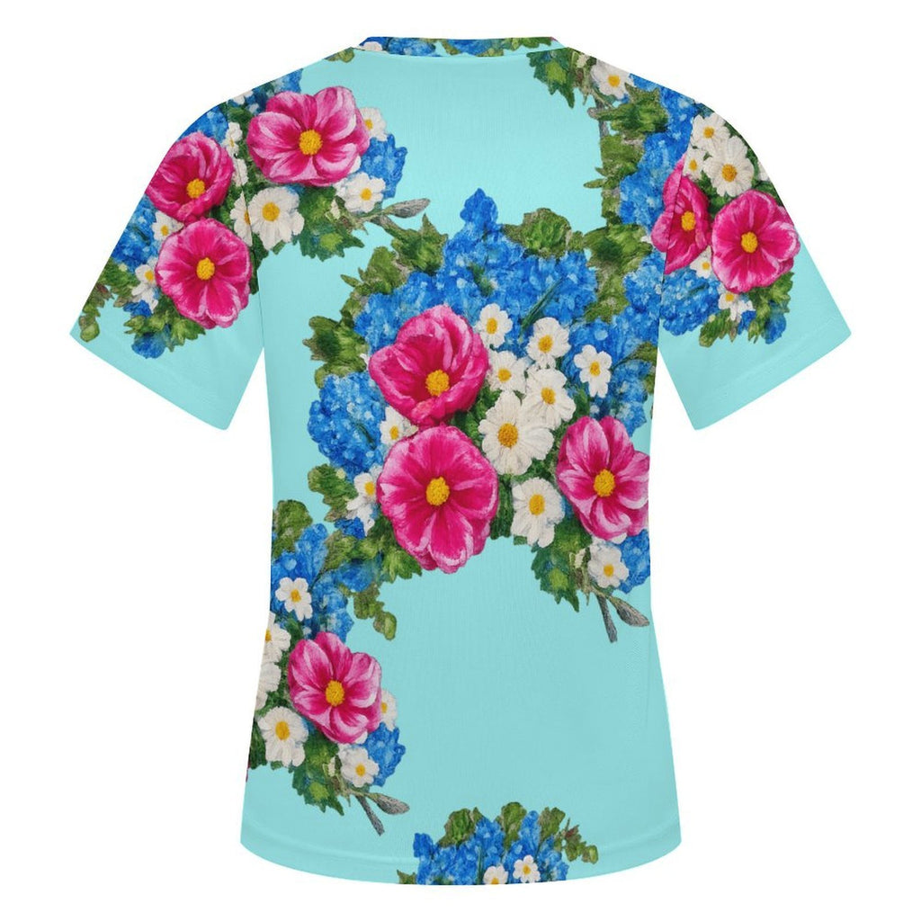 Rose La Bohème Floral Mesh Top