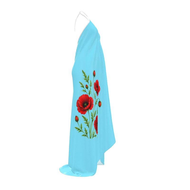 Azure Poppy Halter dress