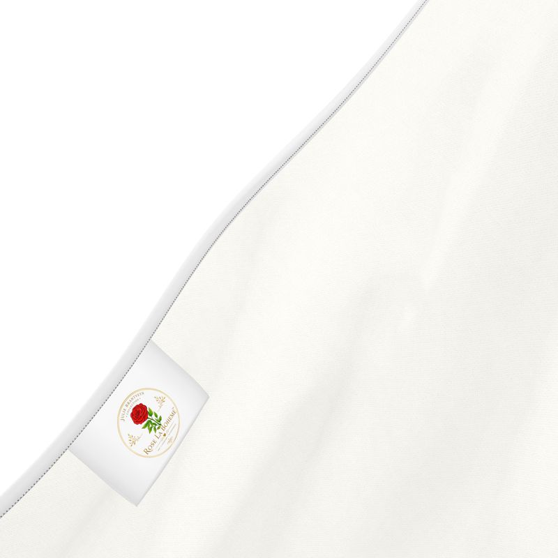 Ivory Poppy Silk Halterneck dress