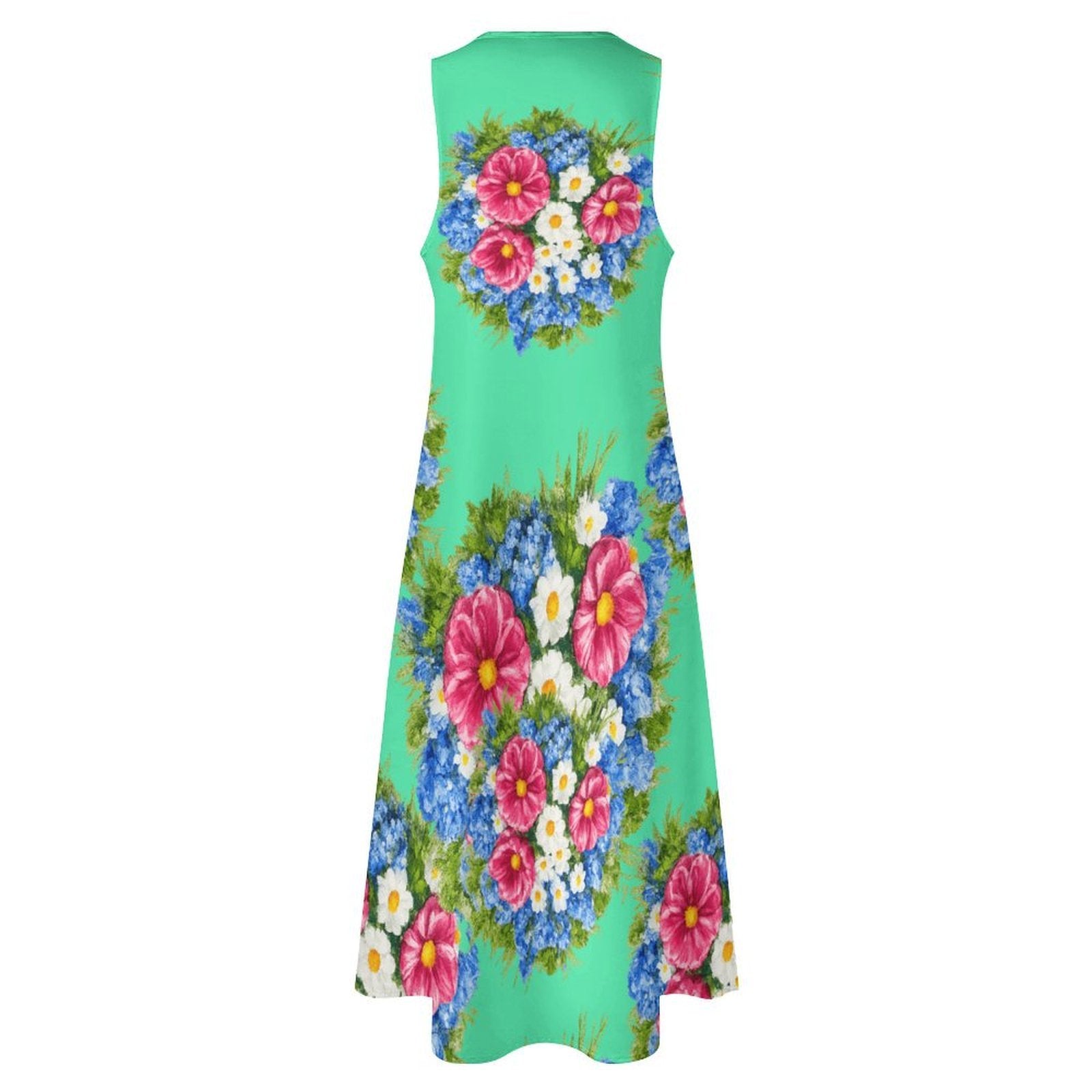 Emerald Rose Garden Maxi Dress