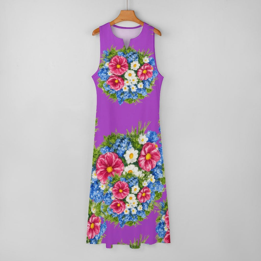 Lavender Sleeveless Long Dress