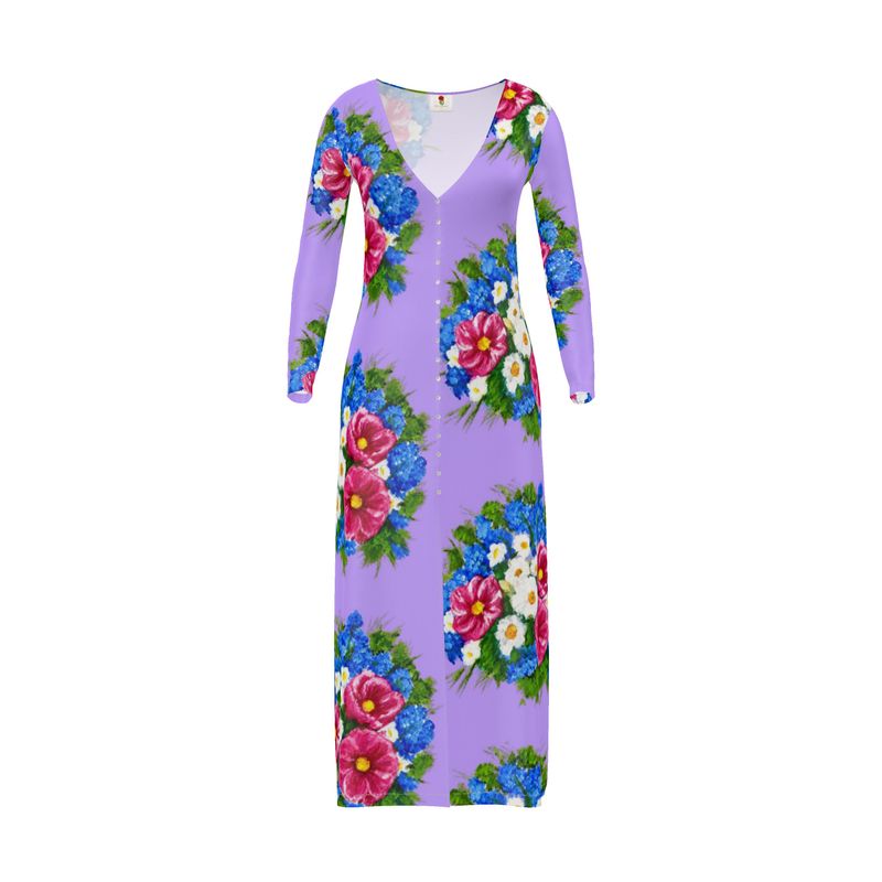 Lavender Garden Ladies Long Cardigan