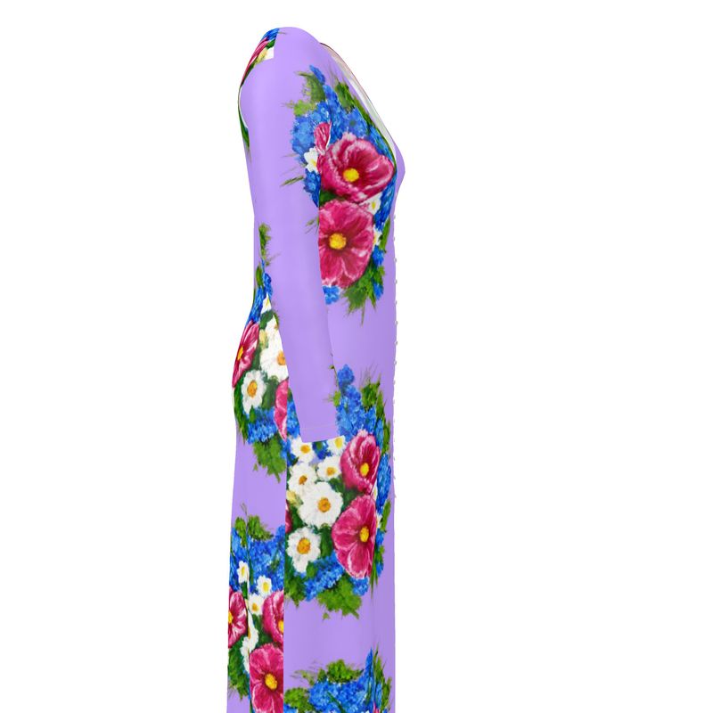 Lavender Garden Ladies Long Cardigan