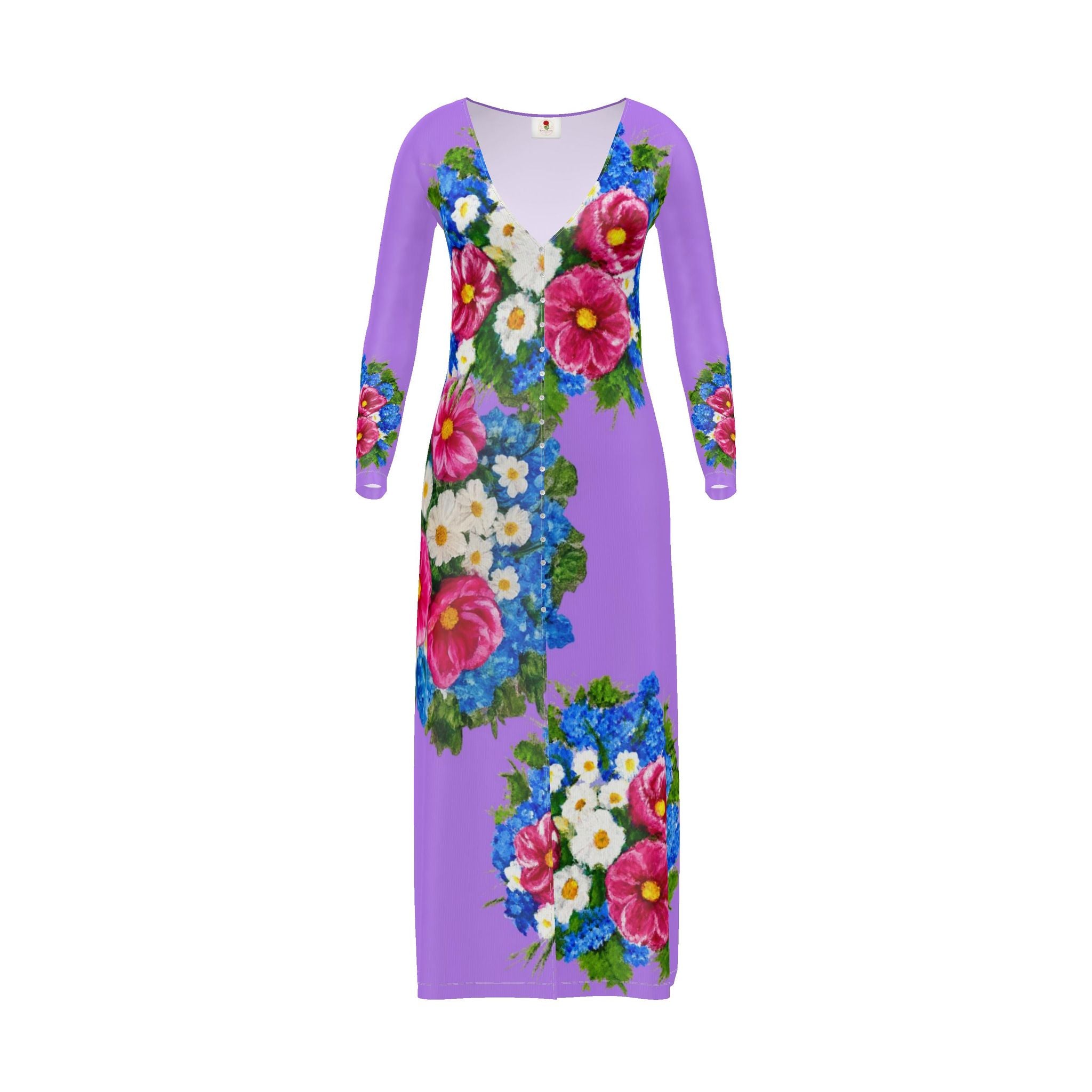 Lavender Wildflower Long Cardigan