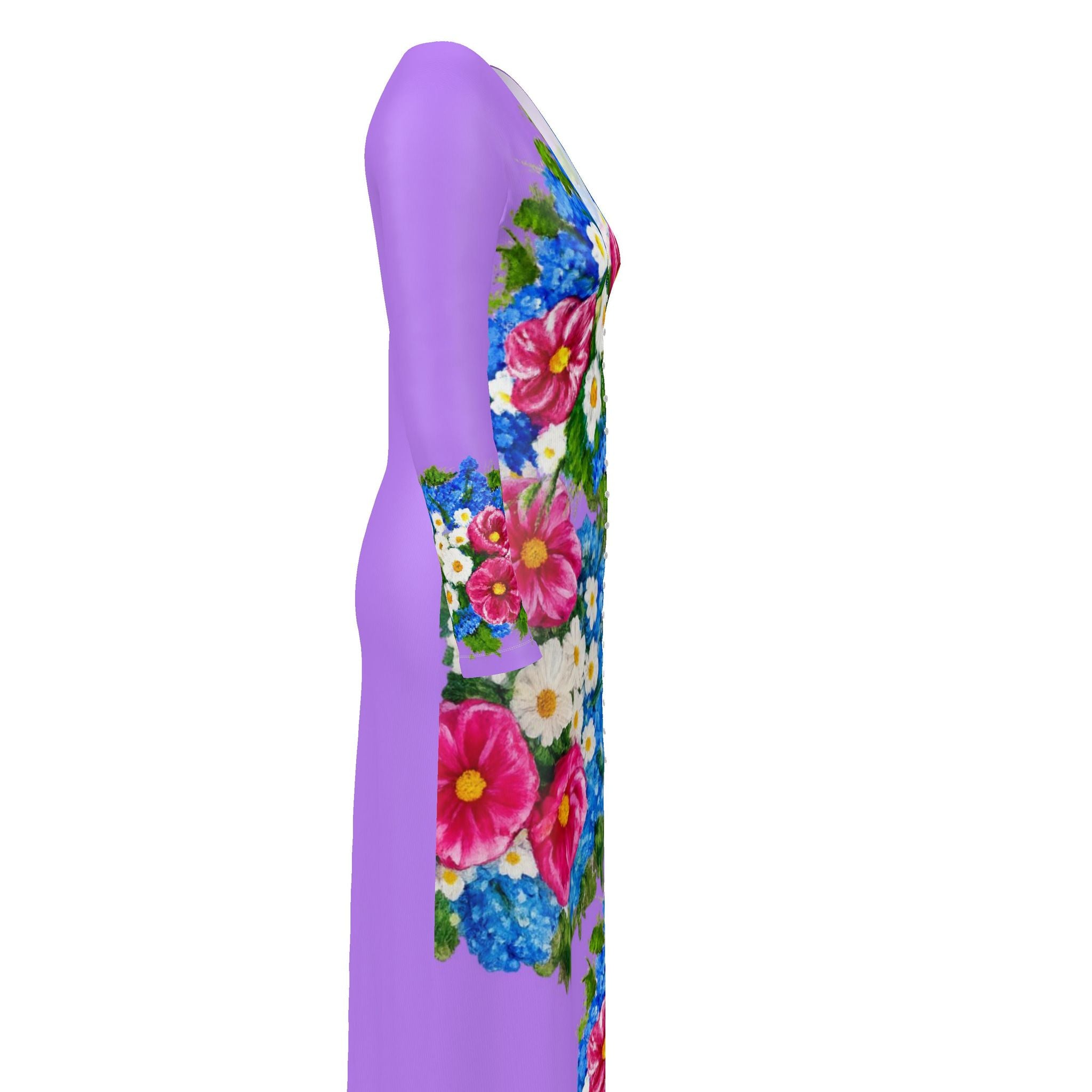 Lavender Wildflower Long Cardigan