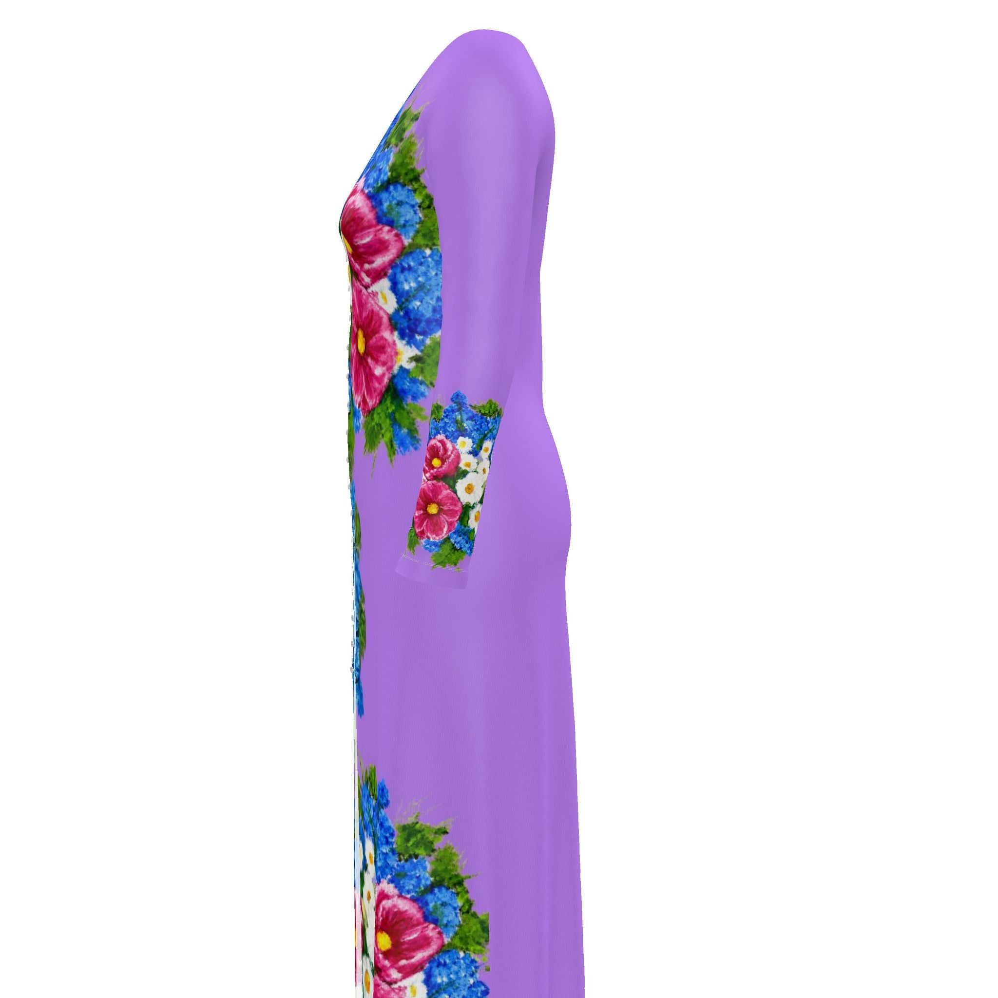 Lavender Wildflower Long Cardigan