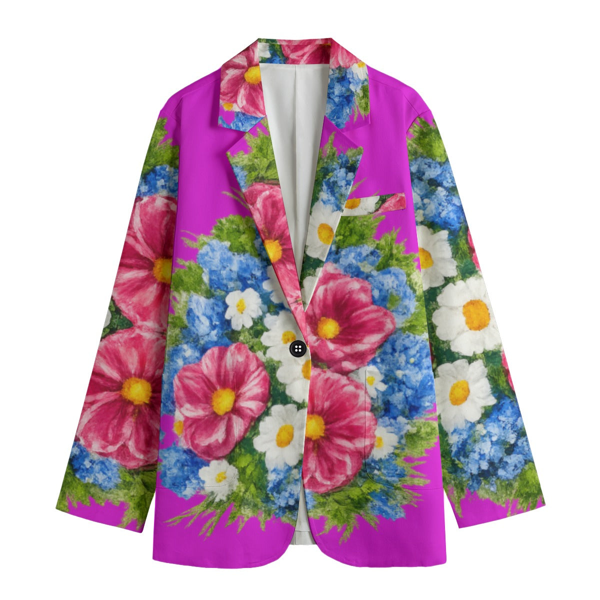 Pink Floral Blazer