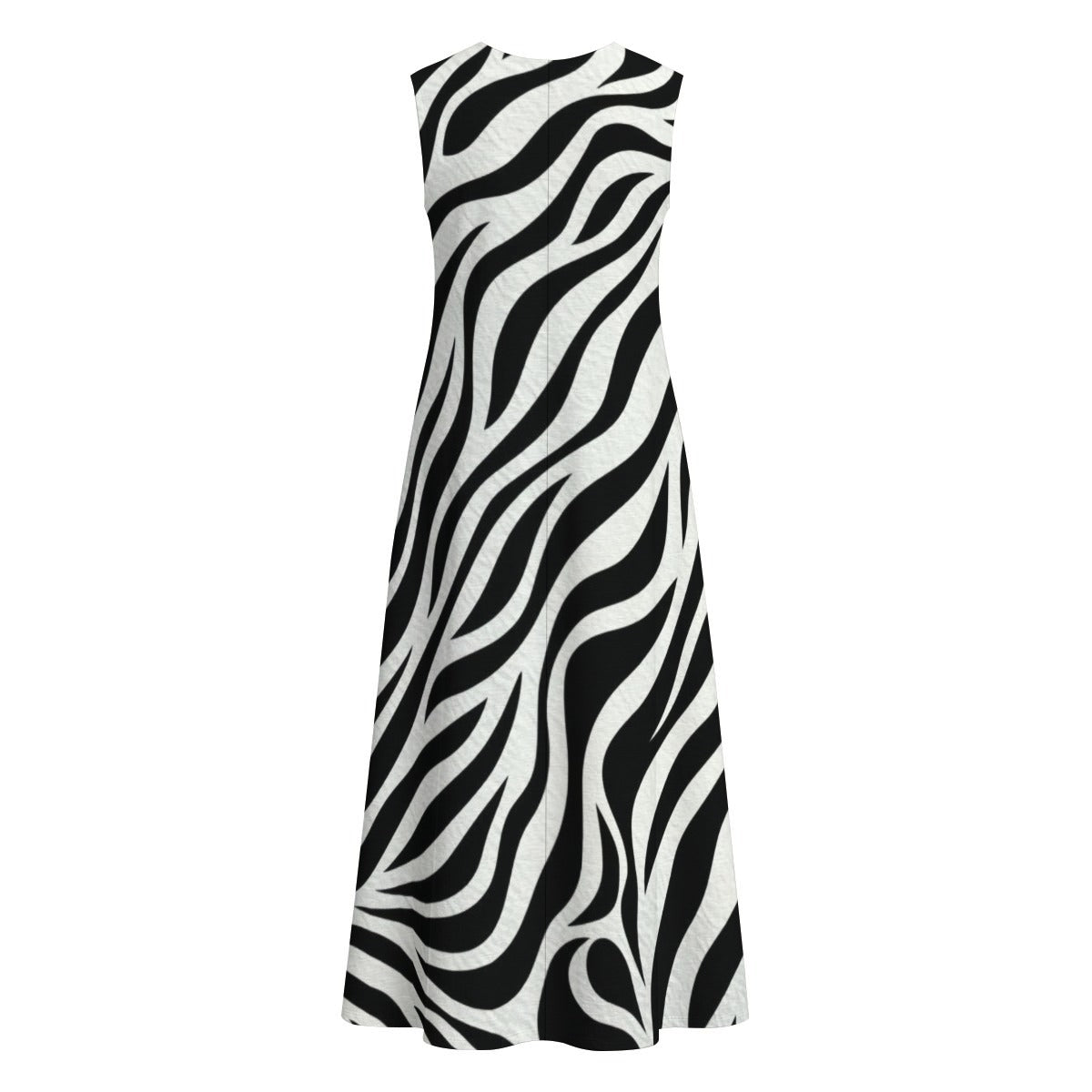 Zebra Rose Cotton-Linen Midi Dress | Rose La Bohème™