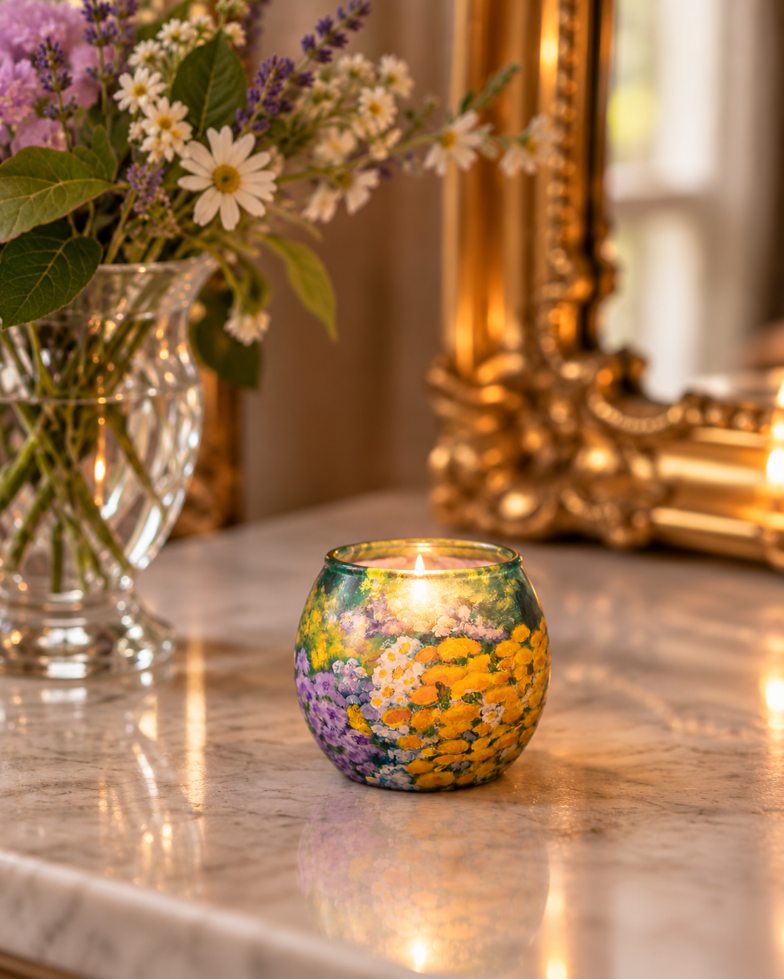 Secret Garden - Glass Tealight Candle Holder