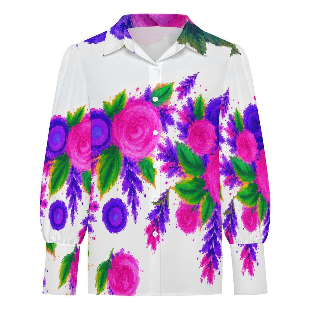 La Boheme Floral Lantern Sleeve Shirt