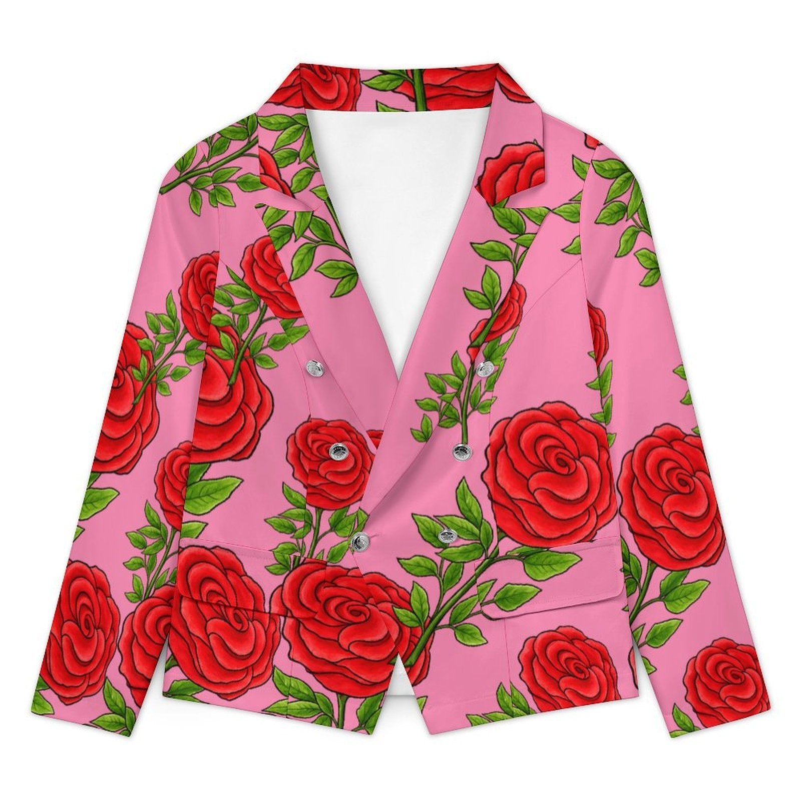 Blush Rose Double Breasted Blazer