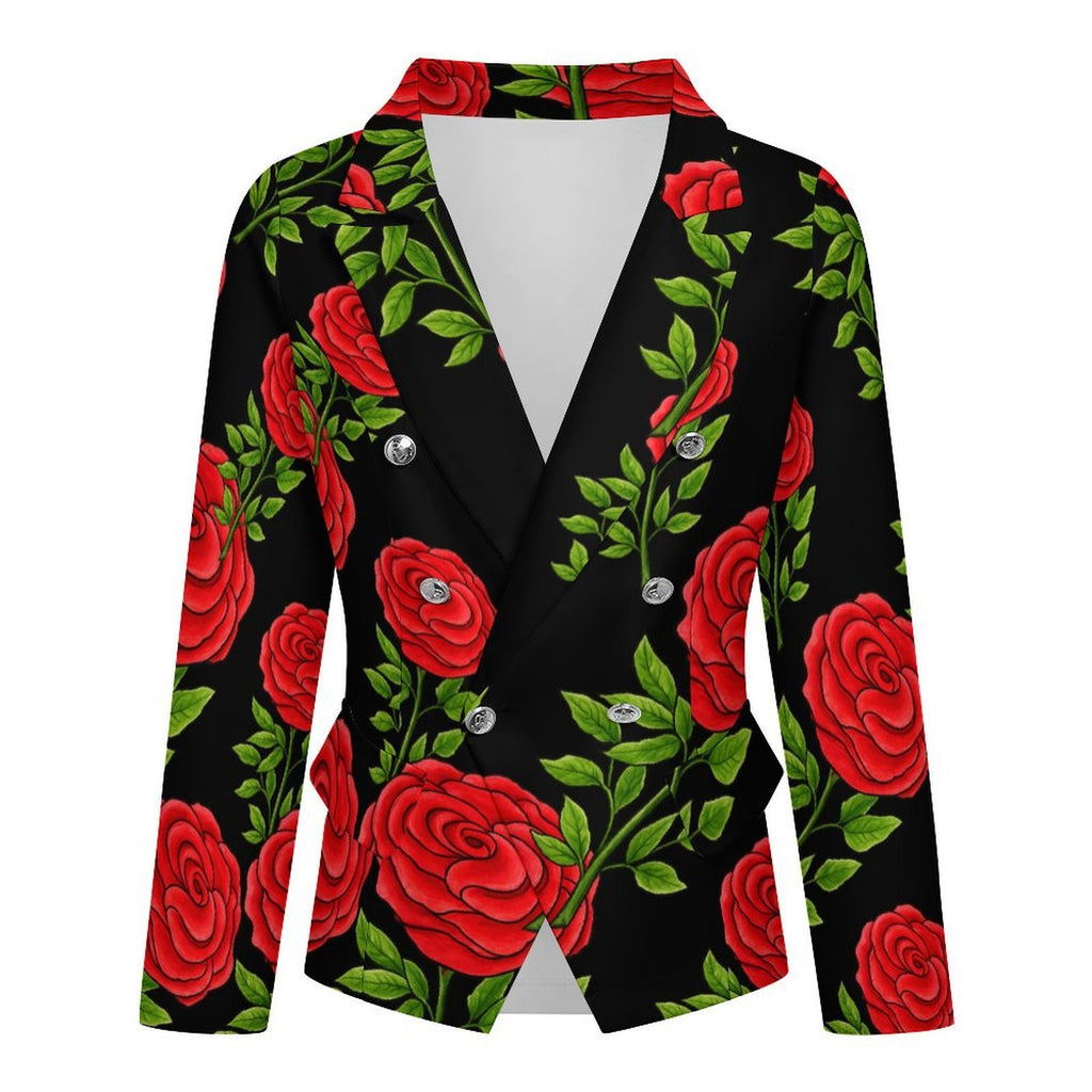Black & Rose Double Breasted Blazer
