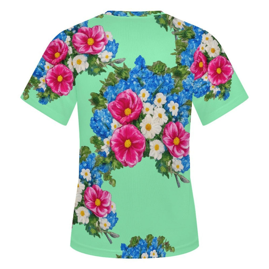 Rose La Bohème Floral Mesh Top