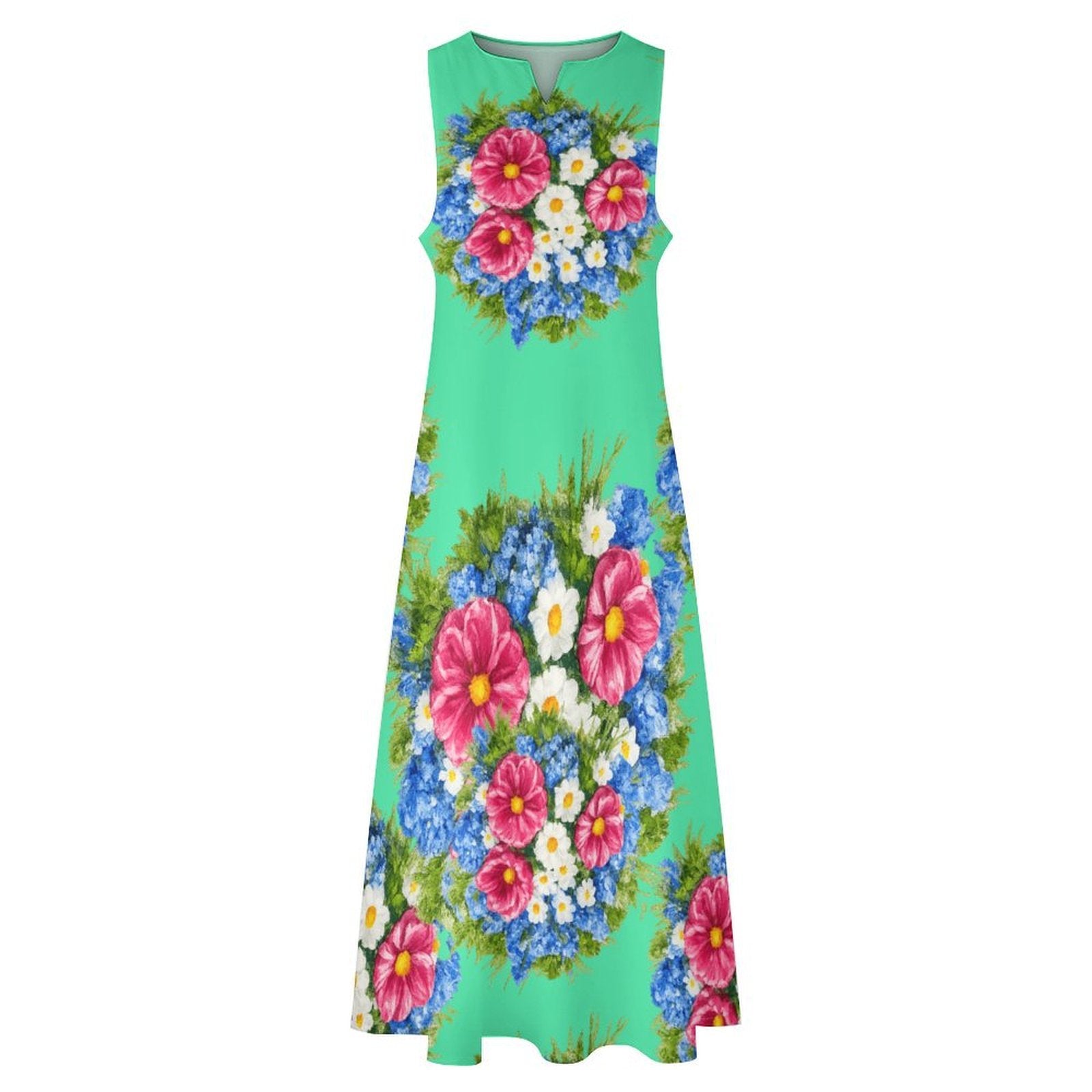 Emerald Rose Garden Maxi Dress