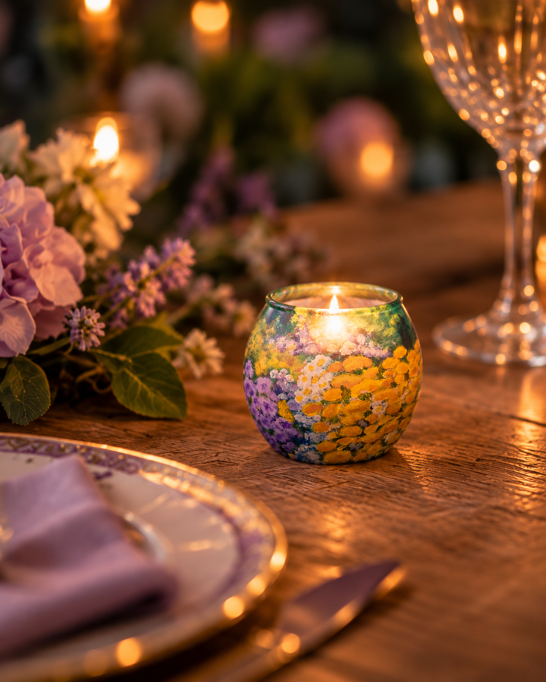Secret Garden - Glass Tealight Candle Holder
