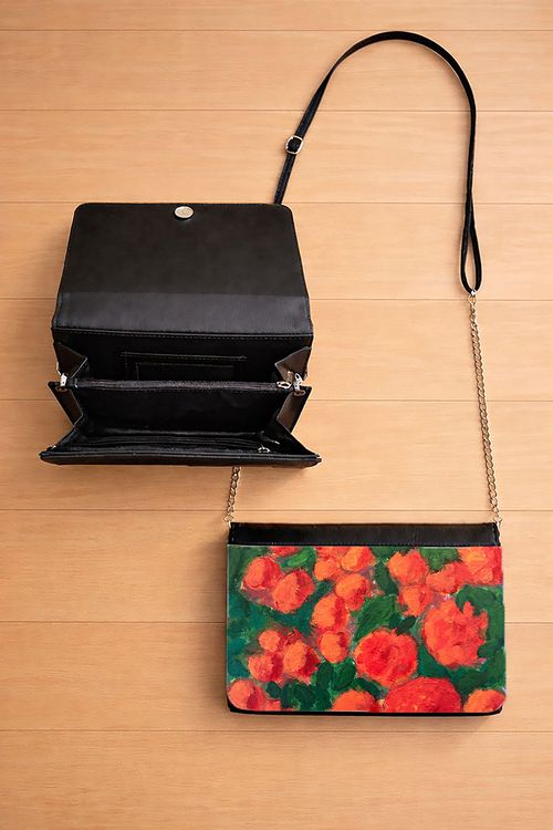 A Thousand Roses Floral Crossbody Bag