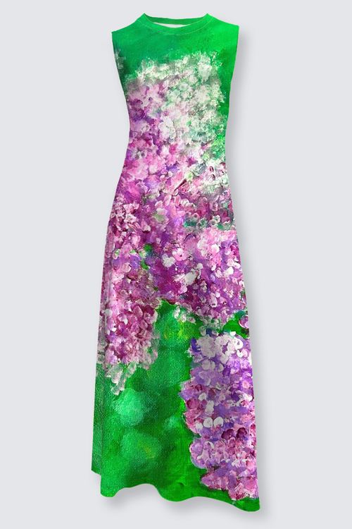 Lilacs In the Morning Light Maxi Dress