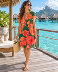 A Thousand Roses Océanne Beach Tunic, Floral Cover Up