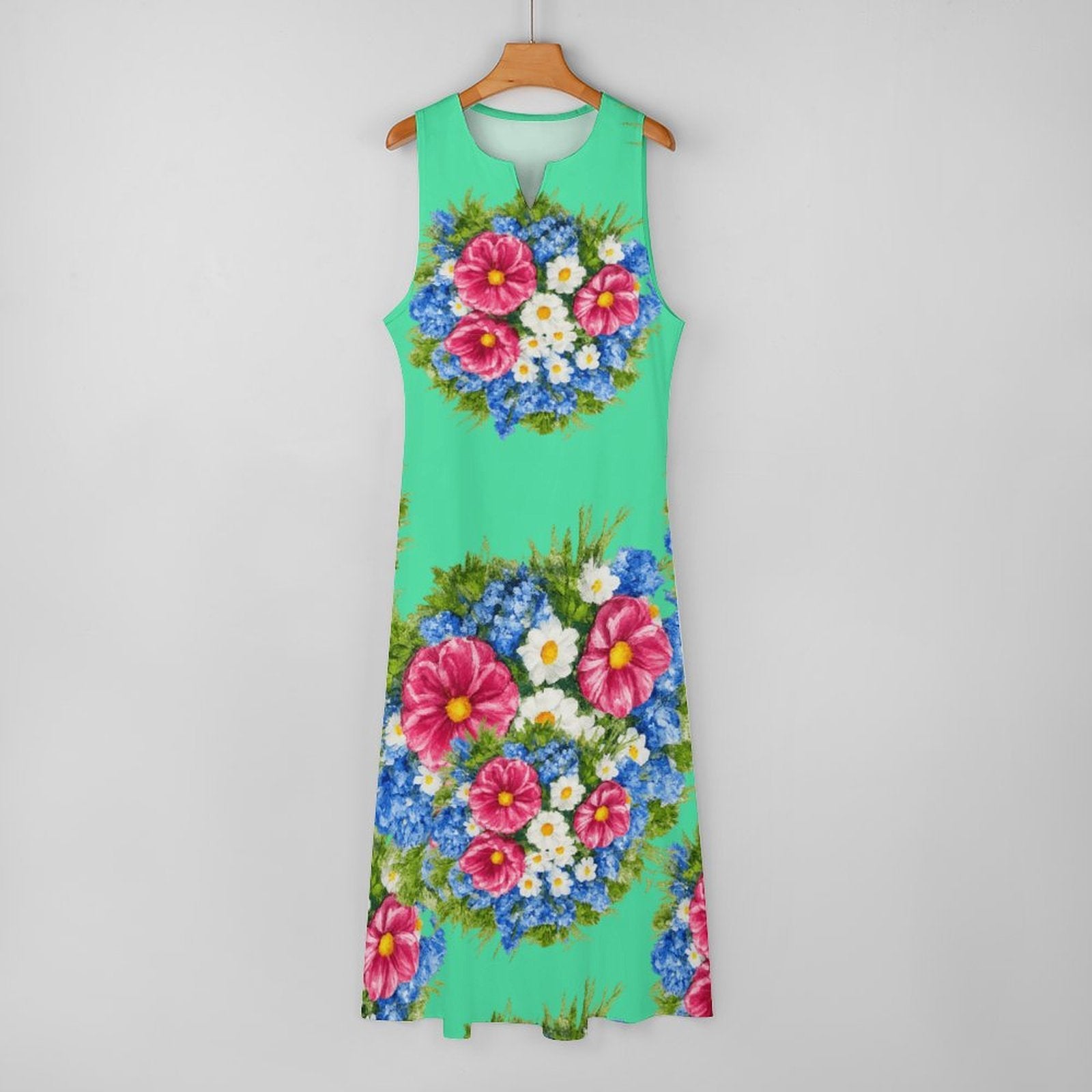 Emerald Rose Garden Maxi Dress