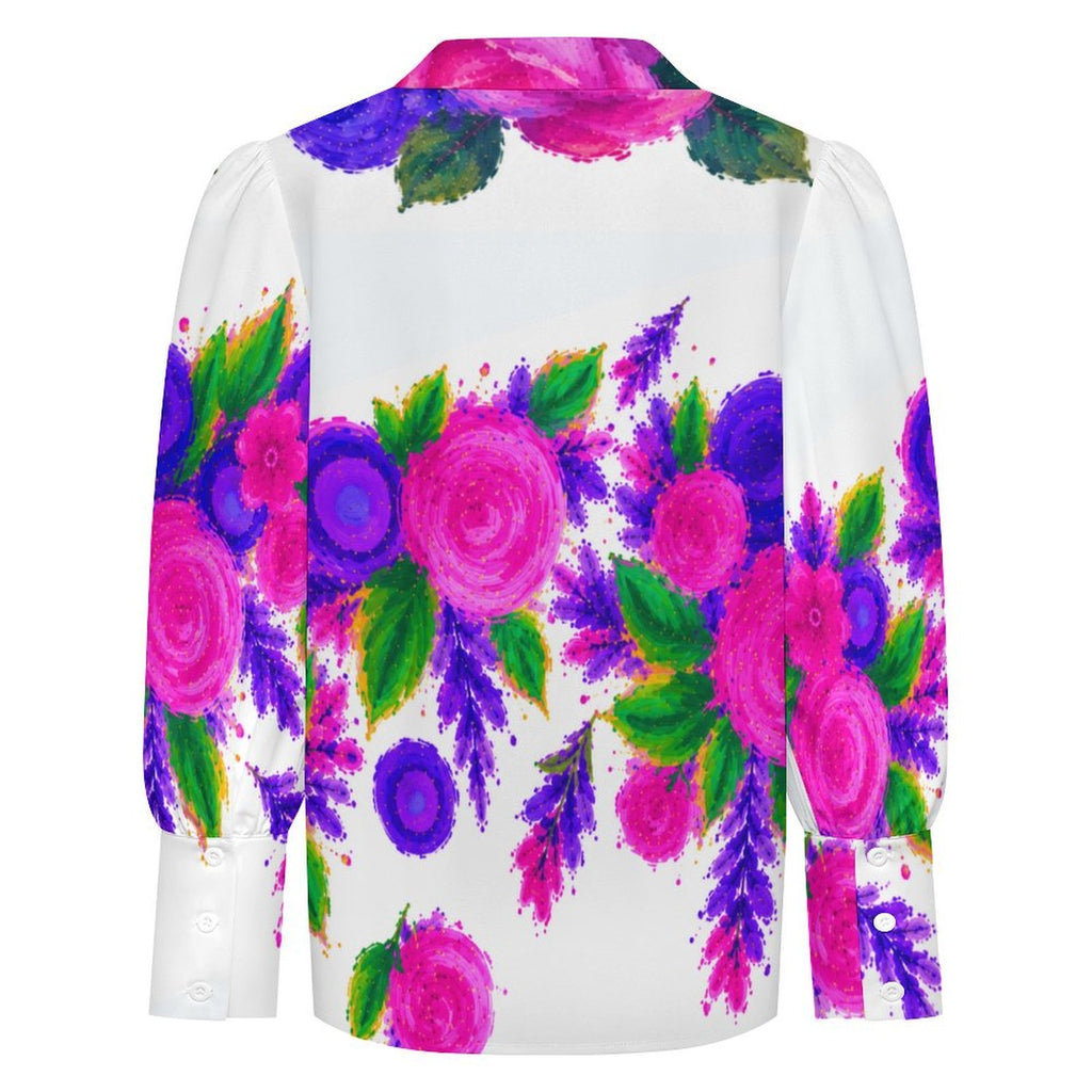 La Boheme Floral Lantern Sleeve Shirt