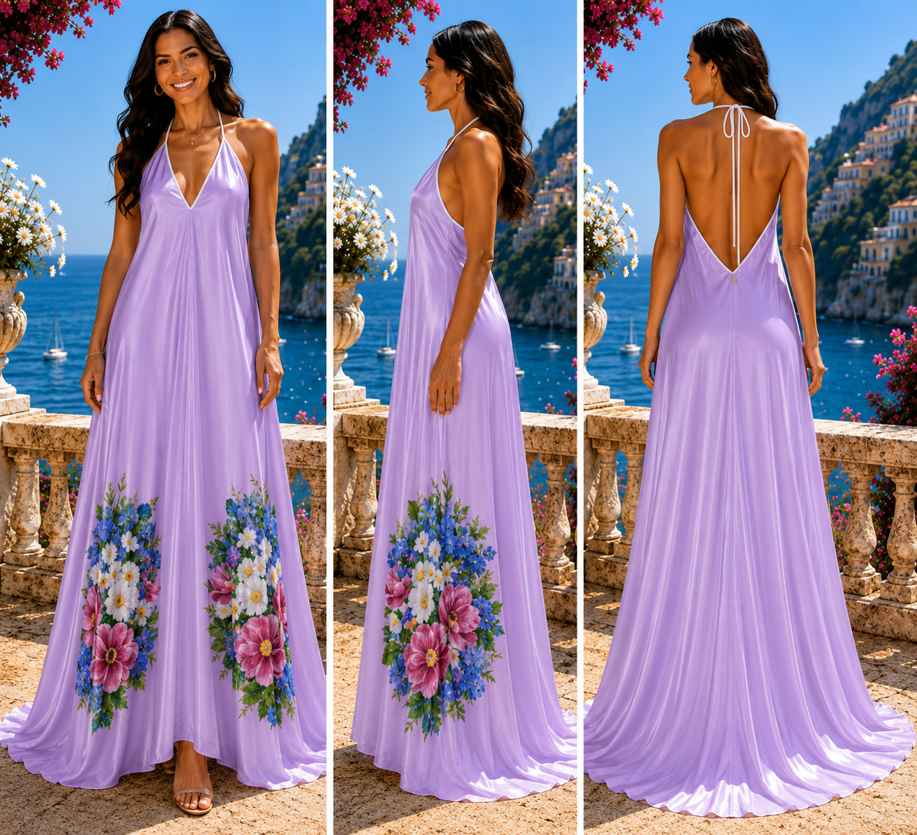Lavender Halterneck Dress