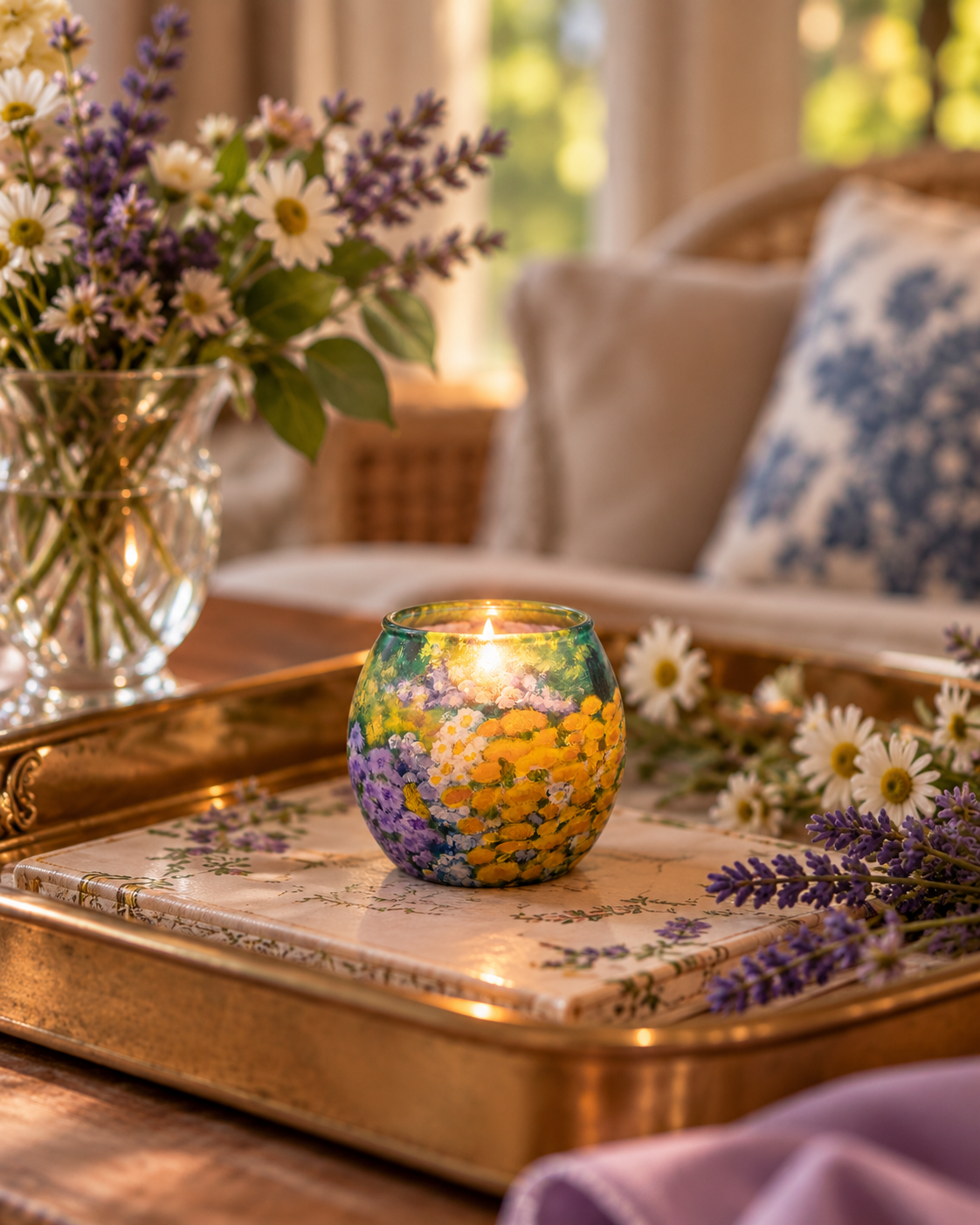 Secret Garden - Glass Tealight Candle Holder