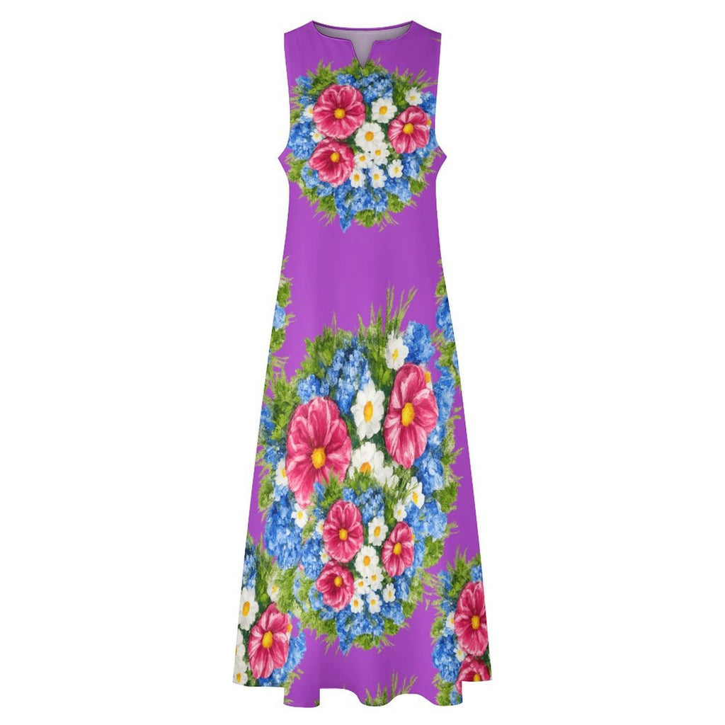 Lavender Sleeveless Long Dress
