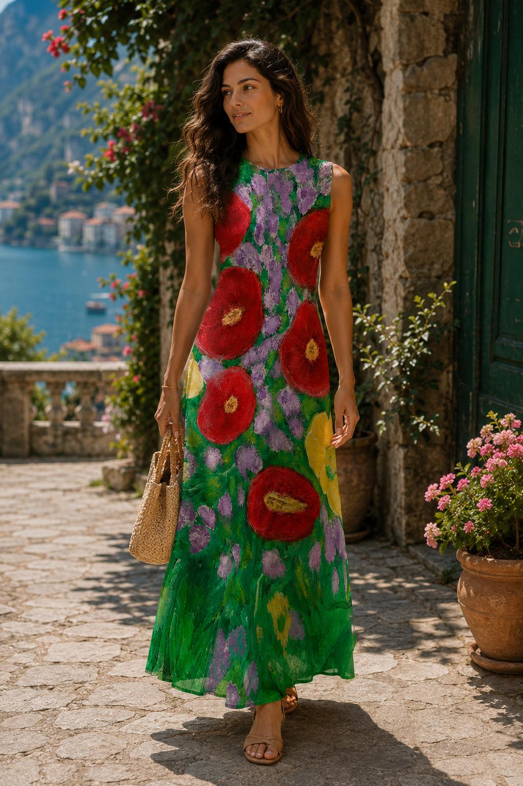 Poppies in Bloom Maxi Dress by Rose La Bohème
