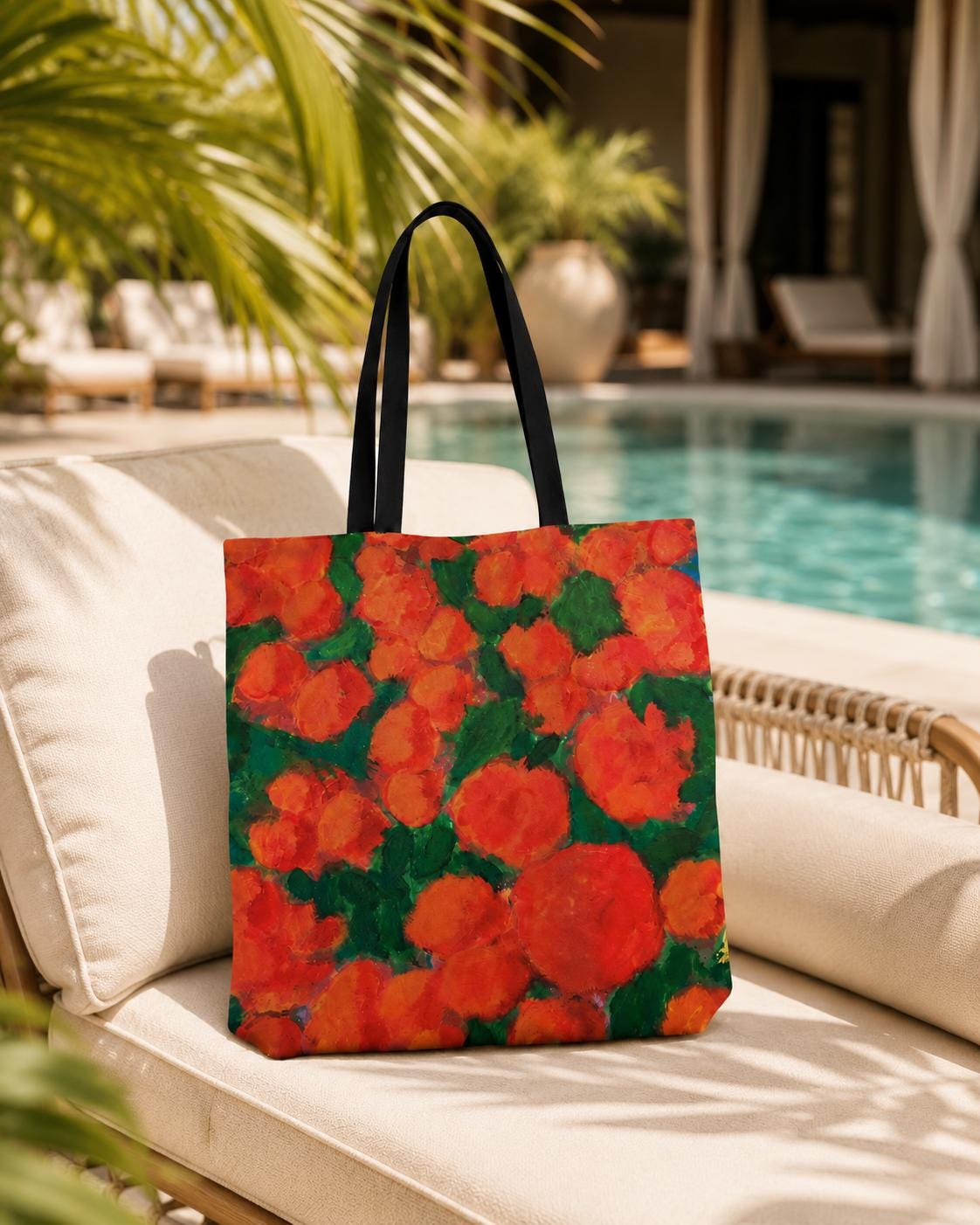 A Thousand Roses Maxime Canvas Tote styled