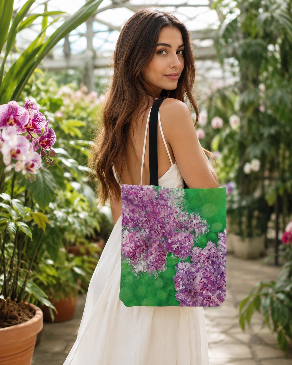 Lilacs Reubens Tote styled