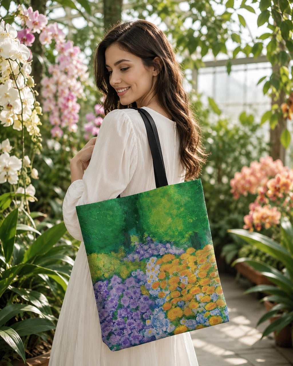Wisteria Garden Reubens Tote detail
