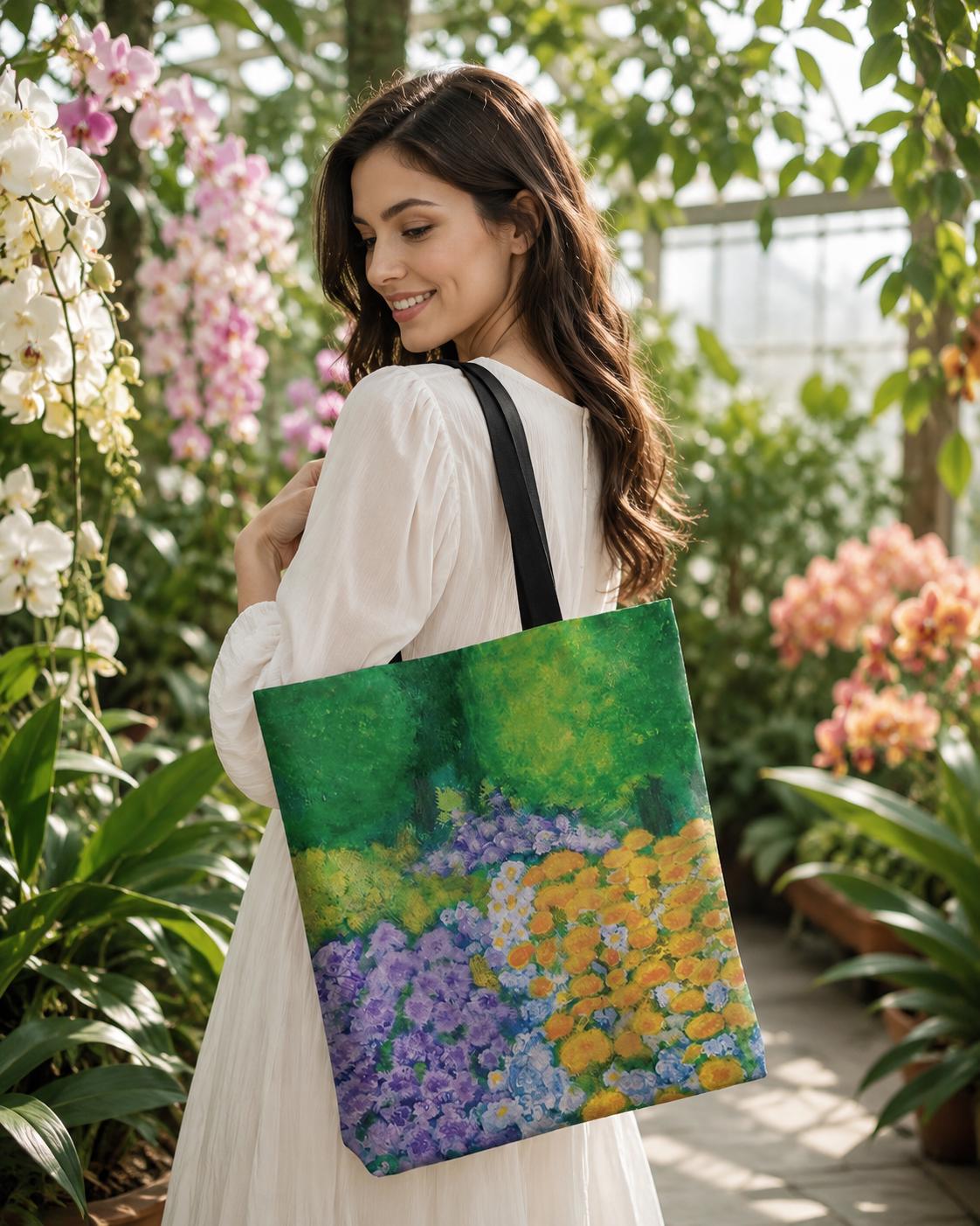 Wisteria Garden Reubens Tote detail