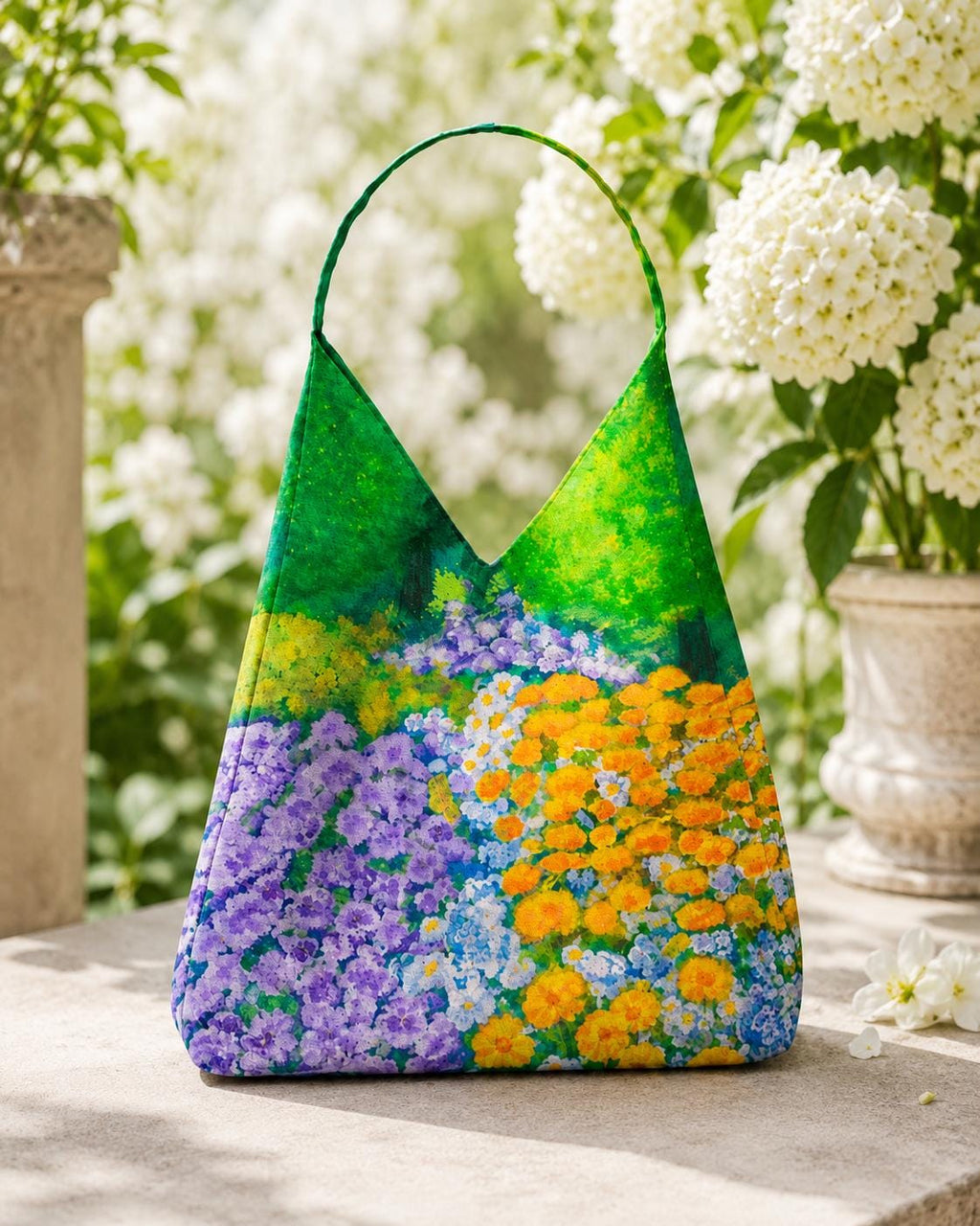 Wisteria Garden Tulip Bag floral design