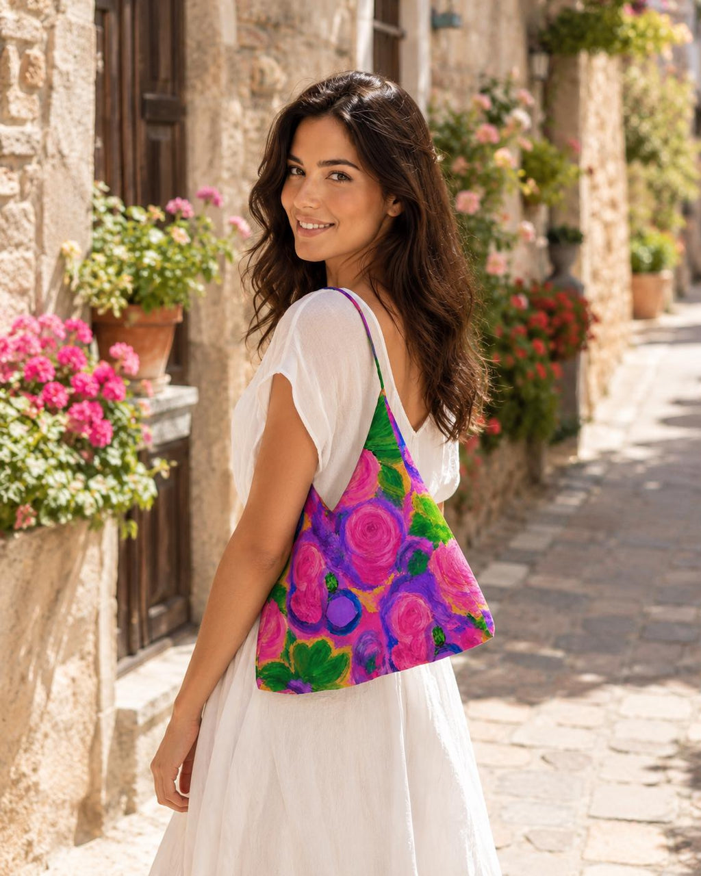 Summer Bouquet Tulip Bag, side view
