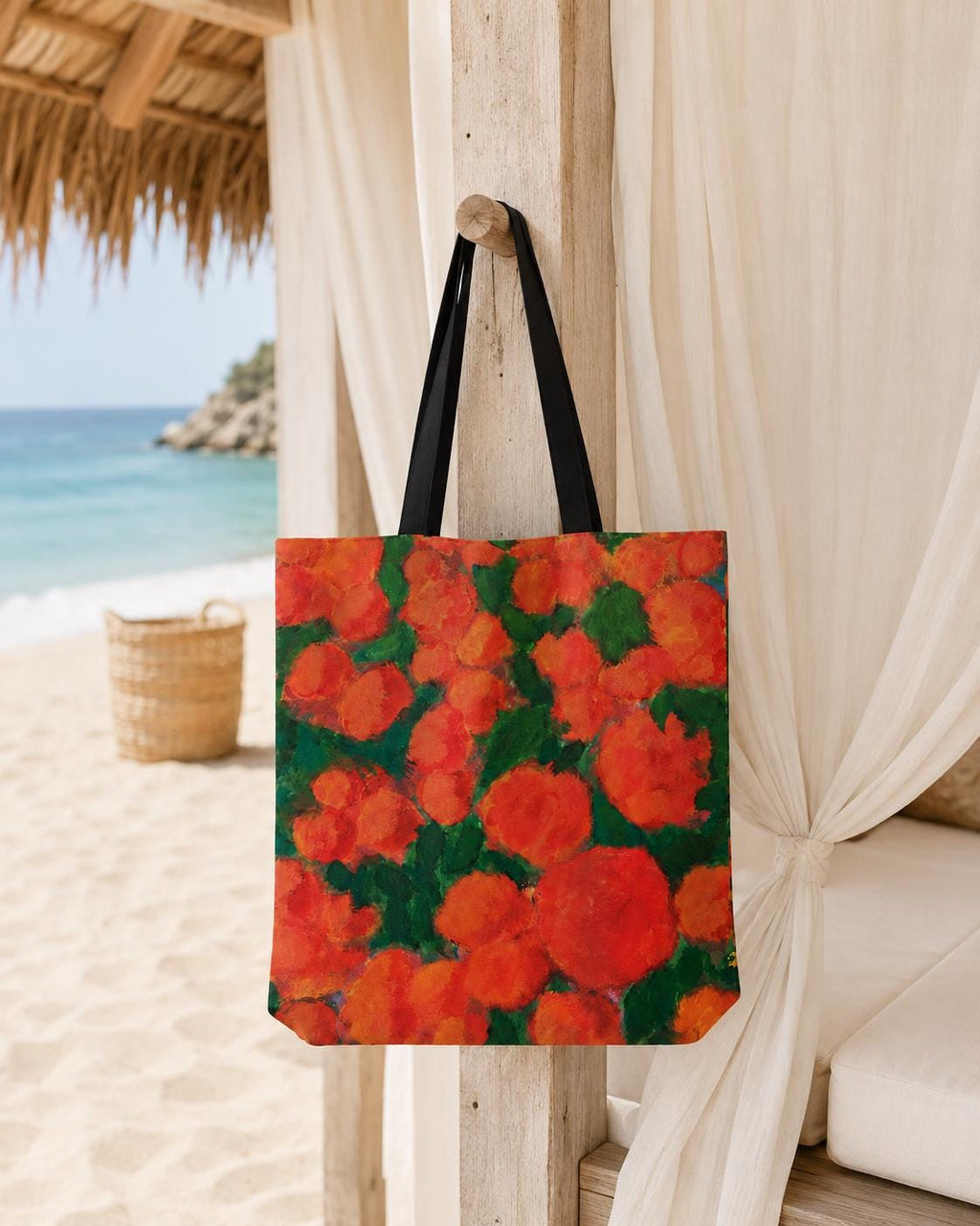 A Thousand Roses Maxime Canvas Tote floral design