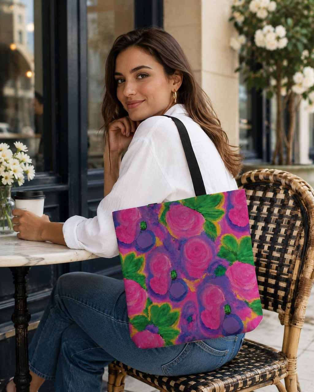 Summer Bouquet Reubens Tote detail