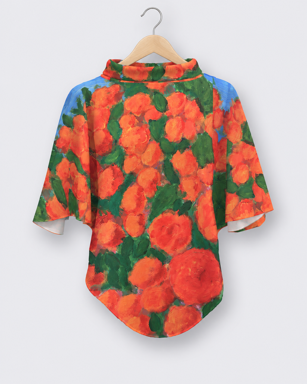 A Thousand Roses Mokran High Collar Poncho